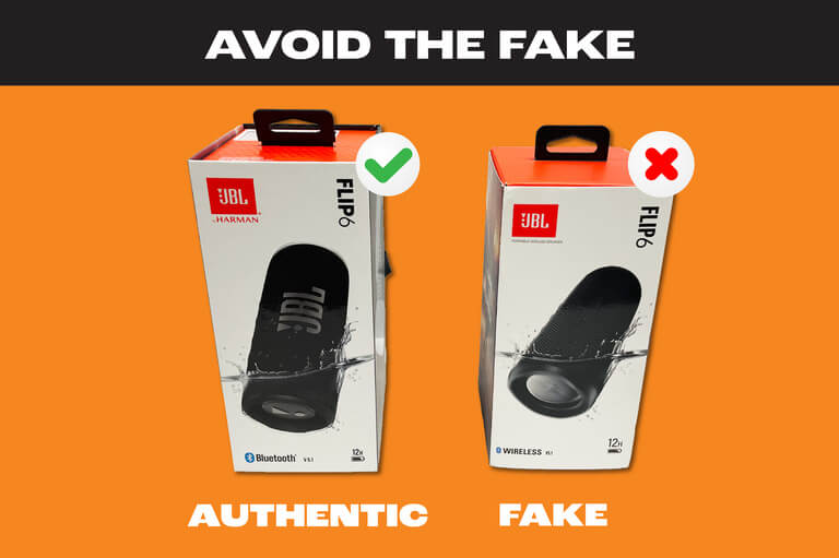 JBL Avoid the Fake photo: Authentic has sturdy box