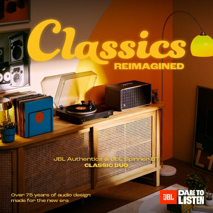 JBL Reimagines Classics with the Authentics Bluetooth Speakers and Spinner Turntable