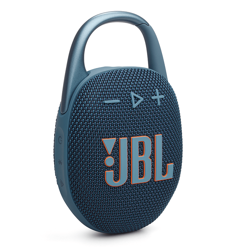JBL Clip 5 Blue Portable Waterproof Speaker Hero photo