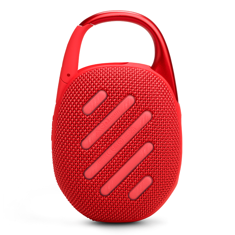 JBL Clip 5 Red Portable Waterproof Speaker Back View photo