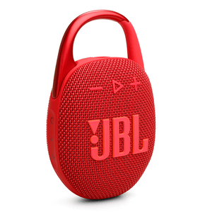 JBL Clip 5 Red Portable Waterproof Speaker Hero photo