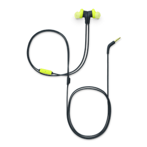 JBL Endurance Run Black Lime Earphones Showing Magnetic feature Photo