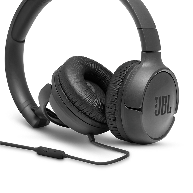 JBL Tune 500 Headphones Black Details Photo