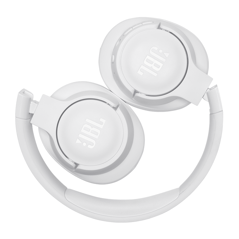 JBL Tune 710BT Headphones White Details when Folded Photo