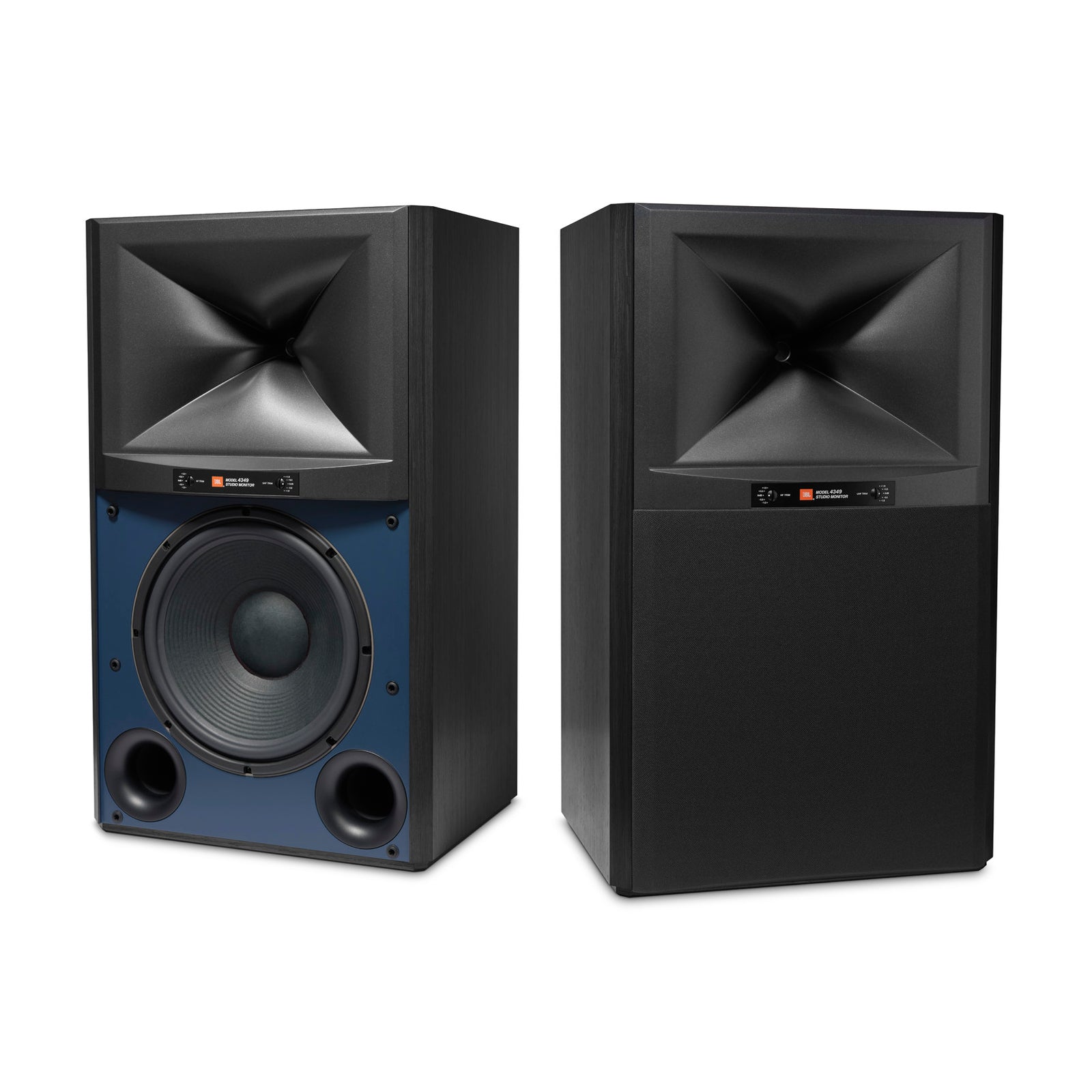 JBL 4349 2-Way Studio Monitor Bookshelf Loudspeaker in Pair Black photo