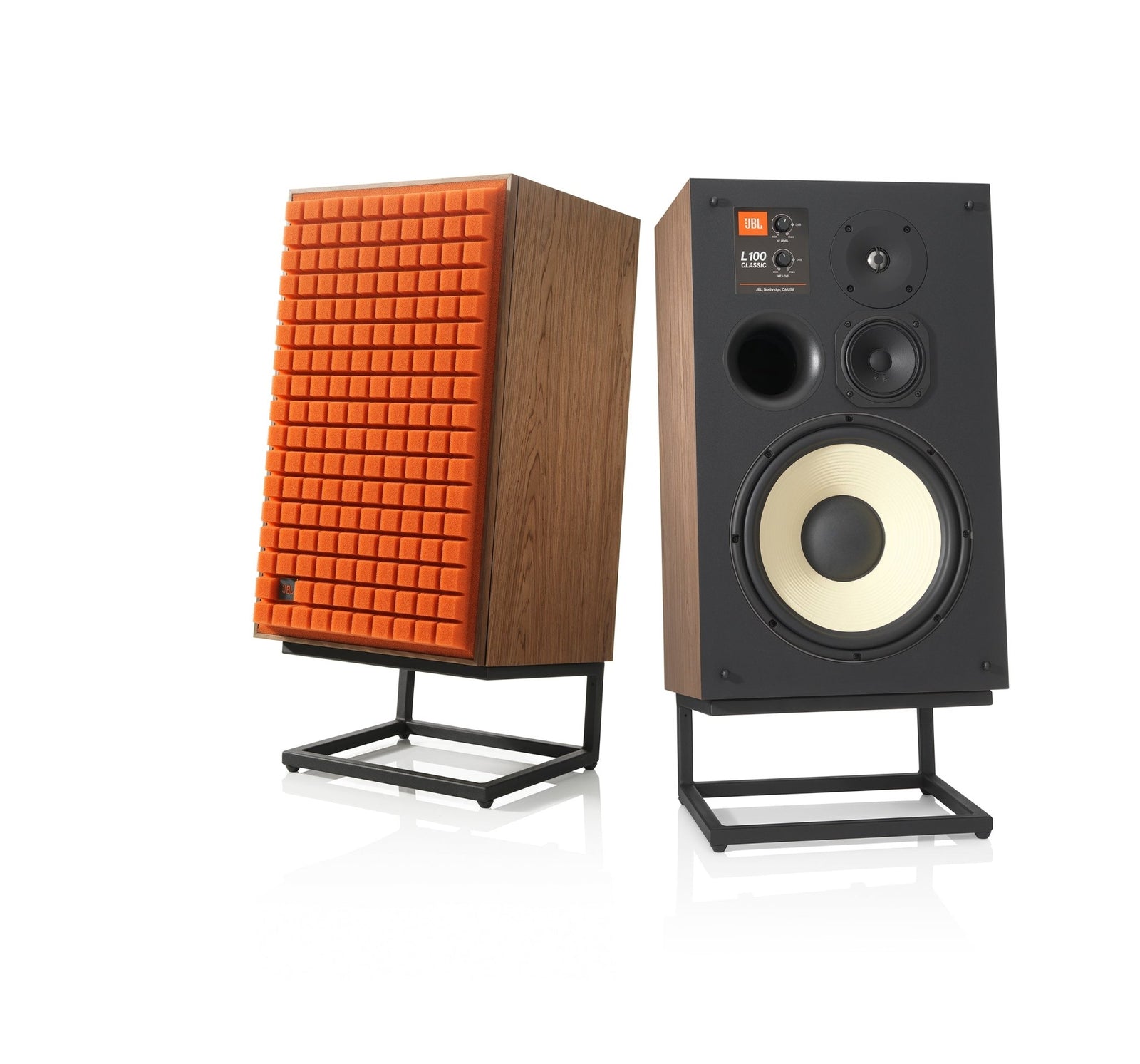 JBL L100 Speakers in Pair Black Stand photo
