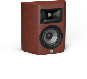 JBL Studio 610W Speakers in Red Wood Side View photo