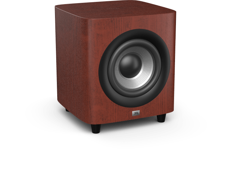 JBL Studio 650P Speaker in red wood side view photo