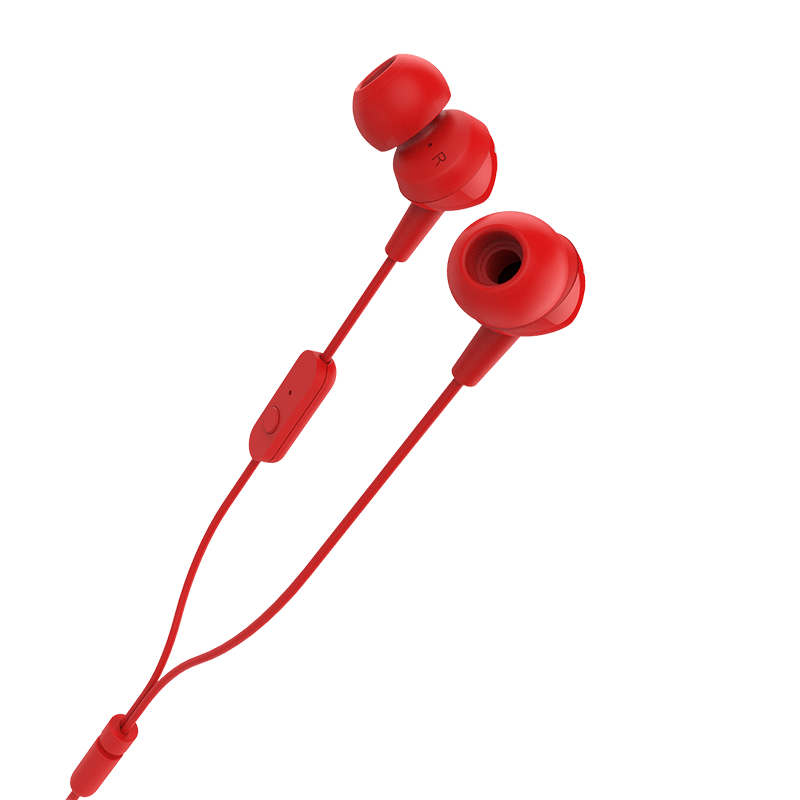 JBL C150SI Red Earphones Back View Photo