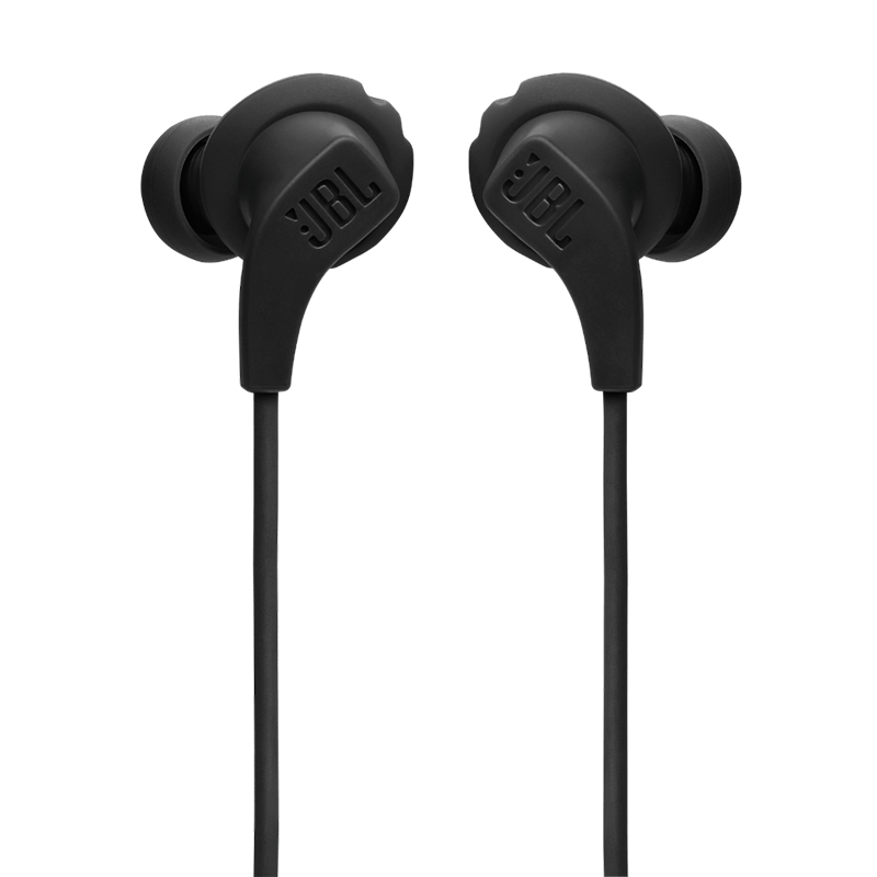 JBL Endurance 2 Wired Earphones Black Front View Photo