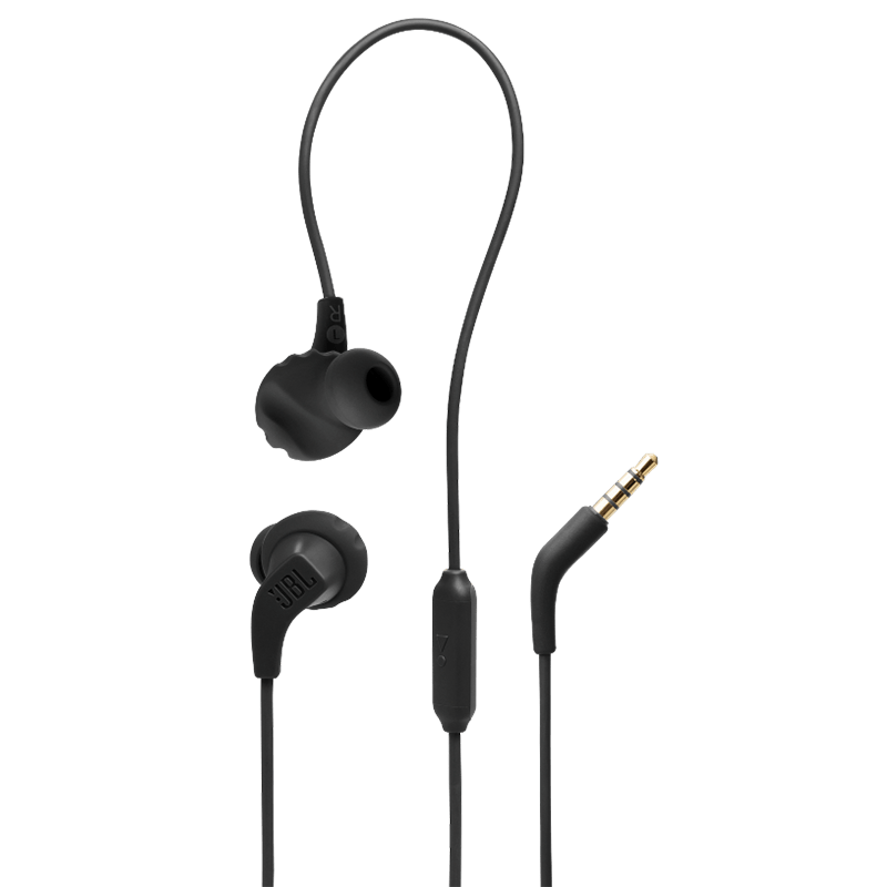 JBL Endurance 2 Wired Earphones Black Hero Photo