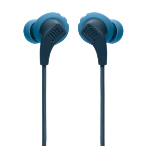 JBL Endurance 2 Wired Earphones Blue Front View Photo