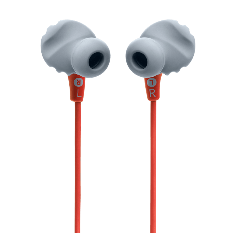 JBL Endurance 2 Wired Earphones Coral Back View Photo