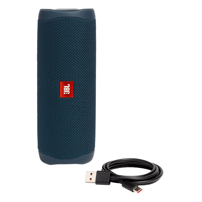 JBL Flip 5 Speaker Ocean Blue  and Cable Photo