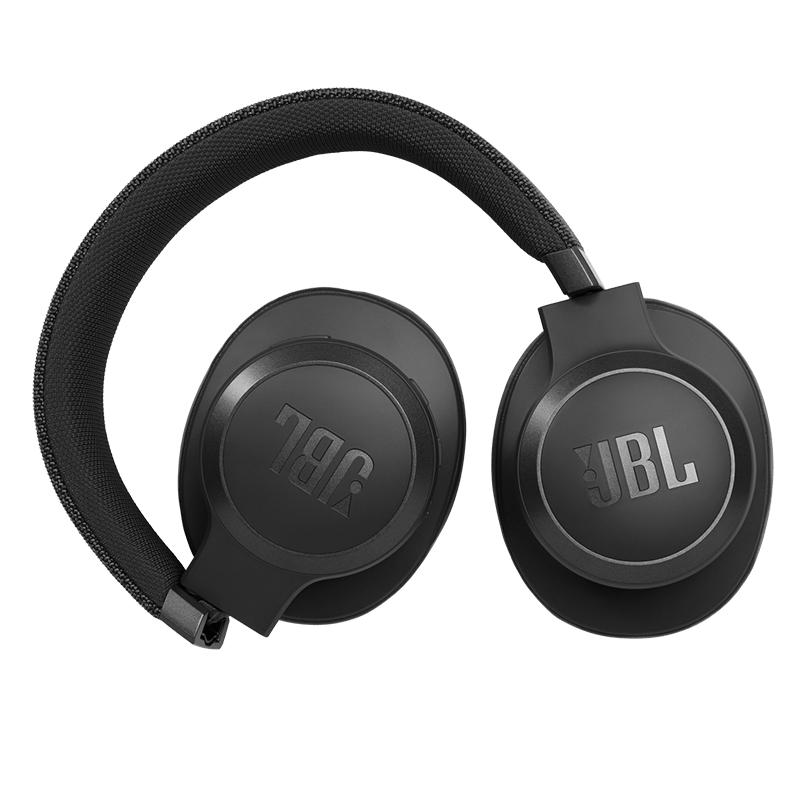 JBL Live 660NC Headphones Black Details when Folded Photo