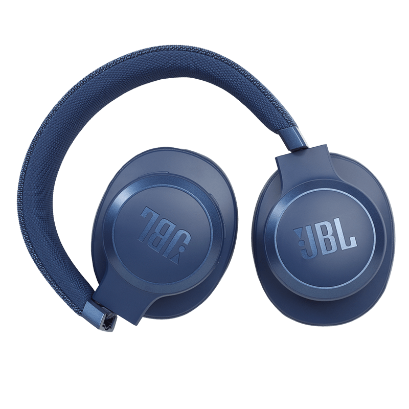 JBL Live 660NC Headphones Blue Details when Folded Photo