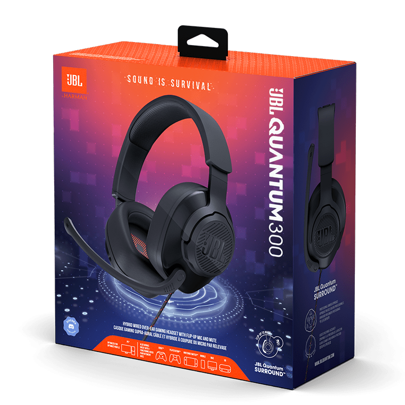 JBL Quantum 300 Wired Over ear PC Gaming Headset with Mic JBL Singapore