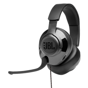 JBL Quantum 300 Headset Side View with Microphone Down Photo
