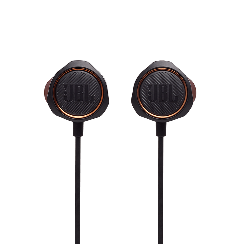 JBL Quantum 50 Black Earphones Front View Photo