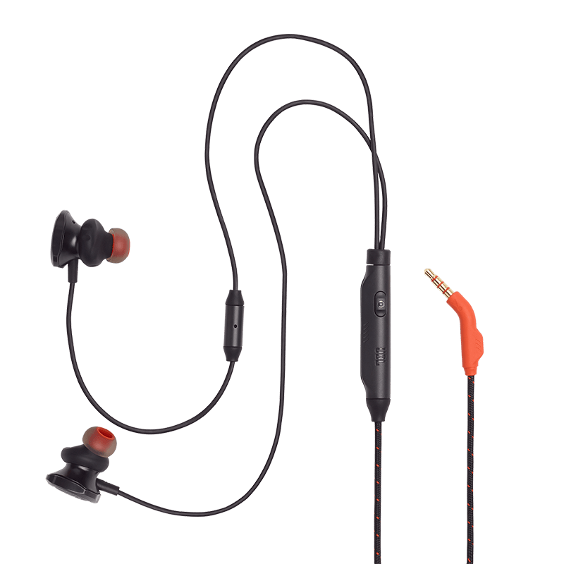 JBL Quantum 50 Black Earphones Hero Photo