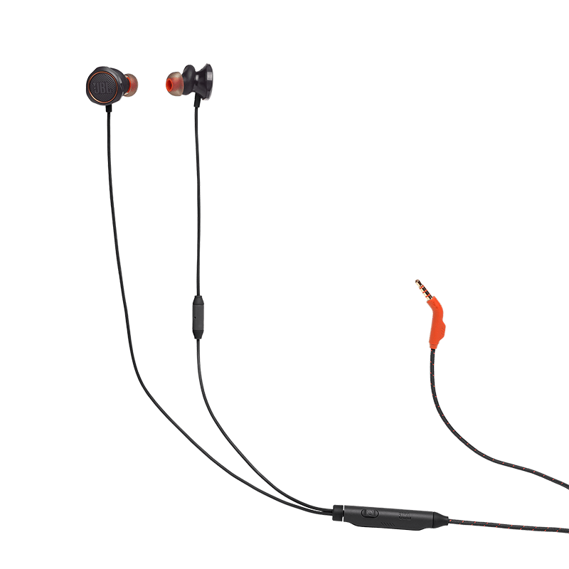 JBL Quantum 50 Black Earphones Hero Photo
