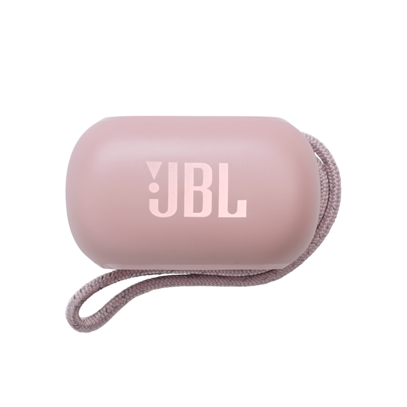 JBL Reflect Flow Pro Pink Case Top Logo