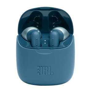 JBL TUNE 225TWS Earbuds Blue Case Open View Photo