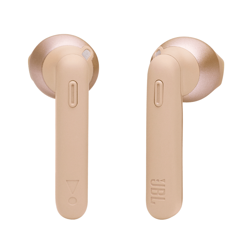 JBL TUNE 225TWS Earbuds Gold Front View Photo