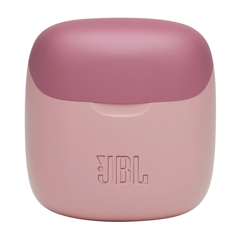 JBL TUNE 225TWS Earbuds Pink Case Front View Photo