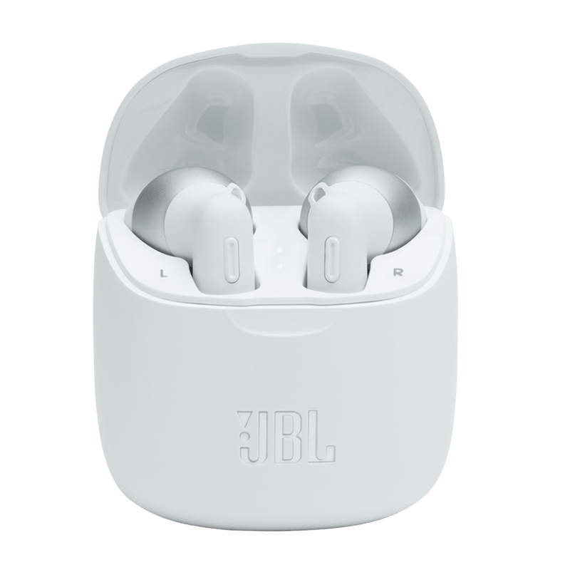 JBL TUNE 225TWS Earbuds White Case Open View Photo