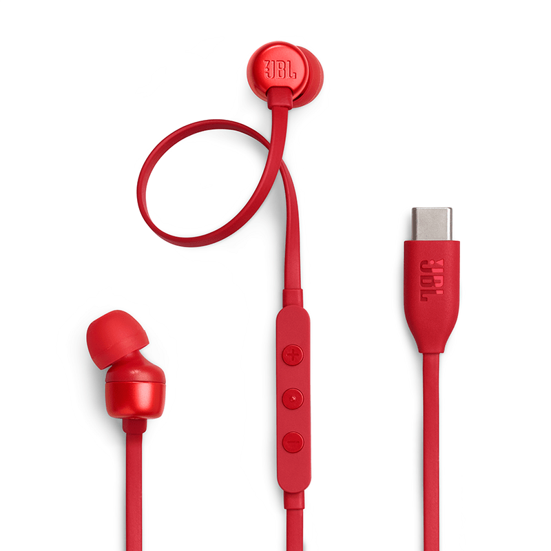 JBL Tune 310C USB-C Earphones Red photo