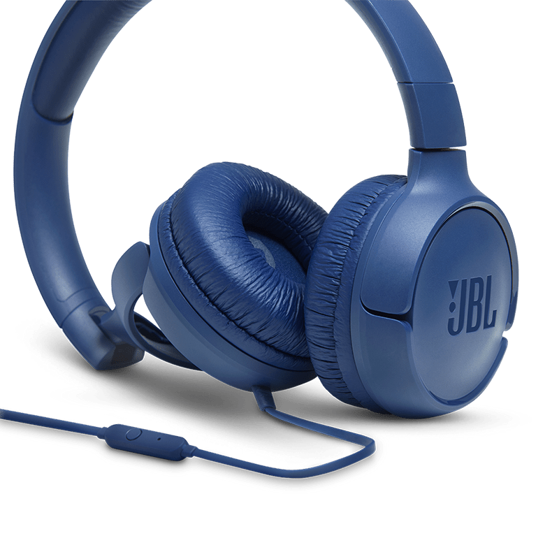 JBL Tune 500 Headphones Blue Details Photo