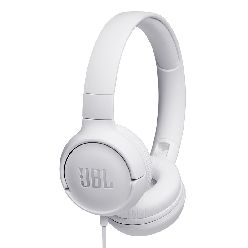 JBL Tune 500 Headphones White Hero Photo