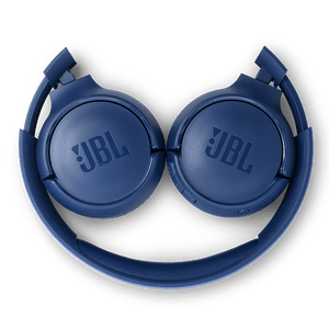 JBL Tune 500BT Headphones Blue Folds on Headphones Are Extended Photo