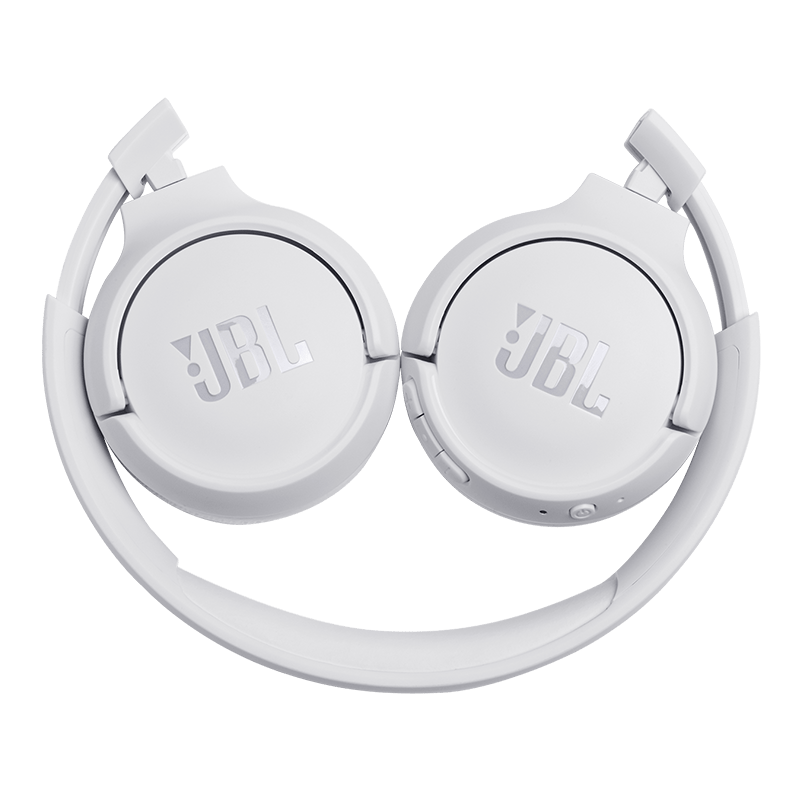 JBL Tune 500BT Headphones White Folds on Headphones Are Extended Photo