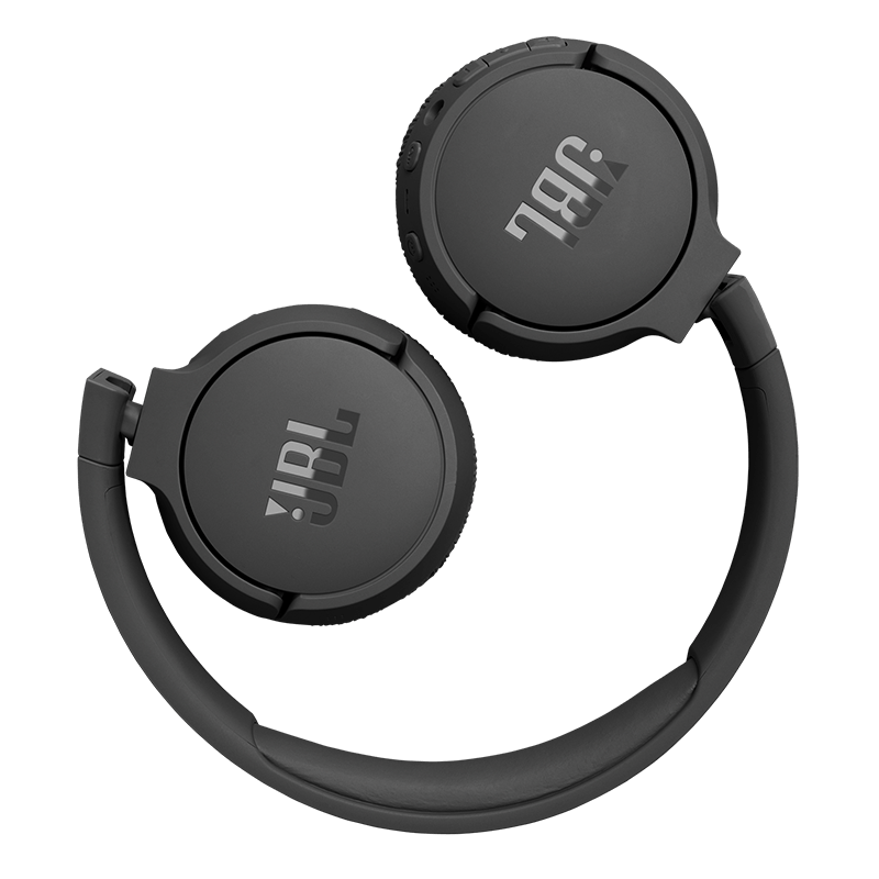 JBL Tune 670NC Headphones Black Details when Folded Photo