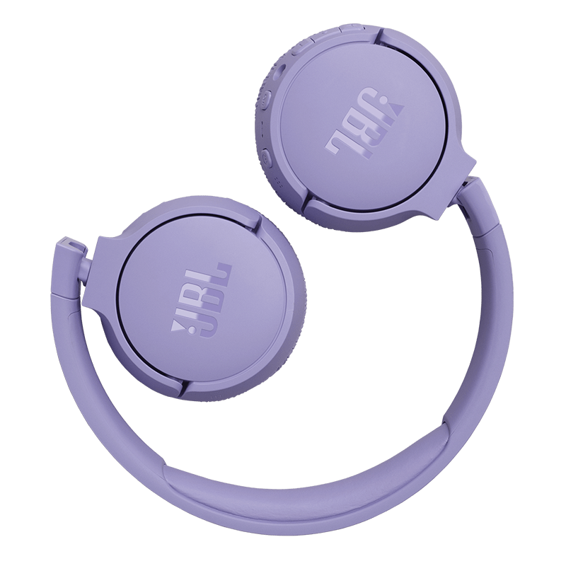 JBL Tune 670NC Headphones Purple Details when Folded Photo