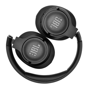 JBL Tune 710BT Headphones Black Details when Folded Photo